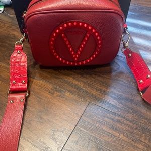 Valentino Red Studded Bag Gem